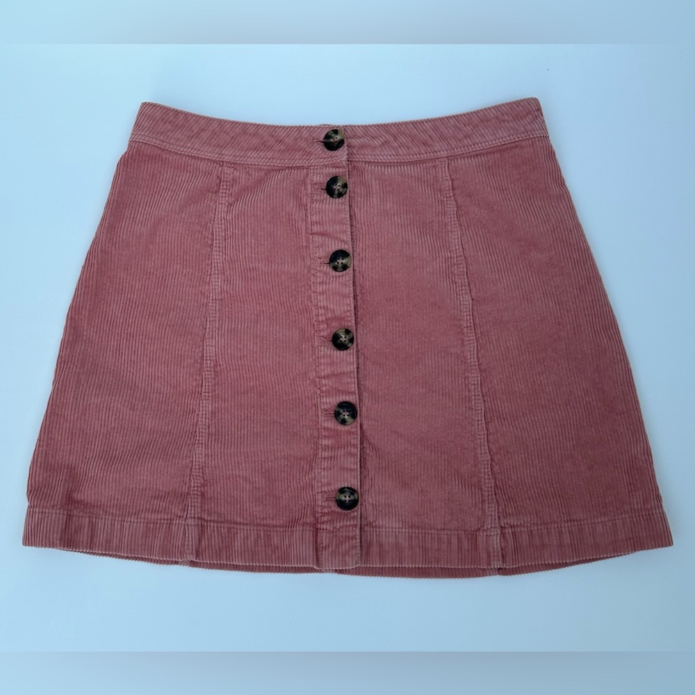 H&M Divided, Pink Corduroy, Mini Skirt, Size 6